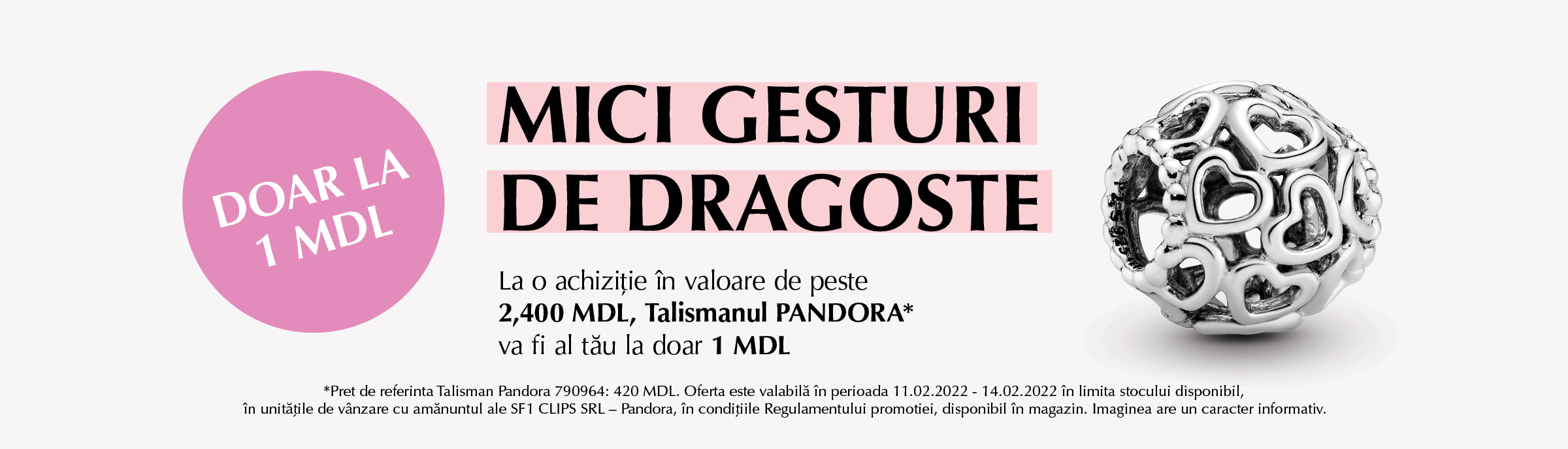 Pandora cadouri de Ziua Îndrăgostiților