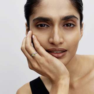 Кольцо «Приподнятое сияющее сердце » 