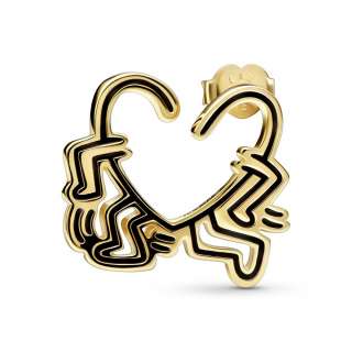 Серьга-пуссета «Ходячее сердце» Keith Haring™ x Pandora​ 