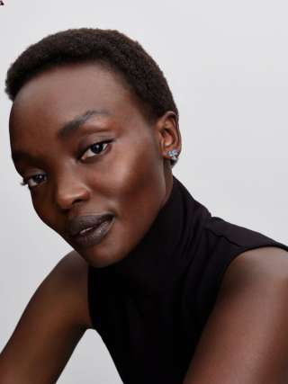 Серьги-пусеты Bridgerton с голубым бантом 