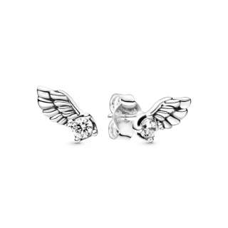 Серьги-пуссеты «Сверкающие крылья ангела» 