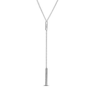 Colier Pandora Timeless cu prismă pavé