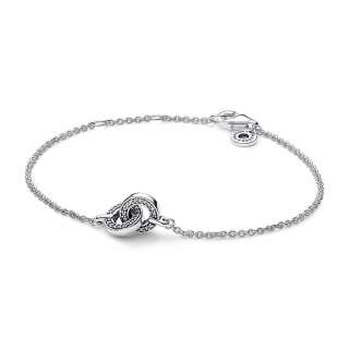 Плетеный браслет-цепочка Pandora Signature паве