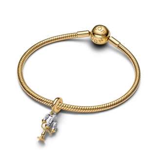 Talisman de tip pandantiv cu Lumiere din Frumoasa și Bestia de la Disney