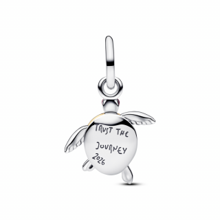 2026 Țestoasă de mare roz – Charm cu diamant creat în laborator 