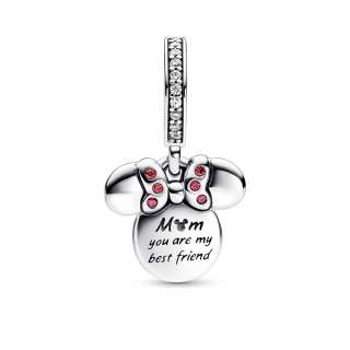 Talisman de tip pandantiv dublu cu Minnie Mouse de la Disney