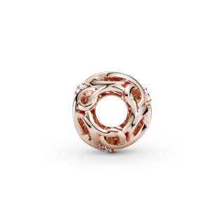 Talisman în stil infinity împletit cu structură dantelată