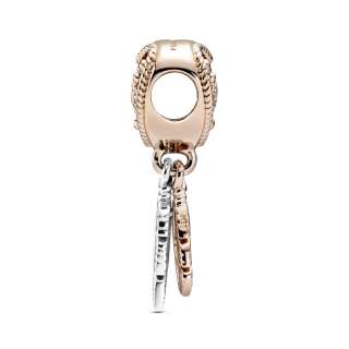 Talisman de tip dreamcatcher cu două pene și inimioară cu structură dantelată