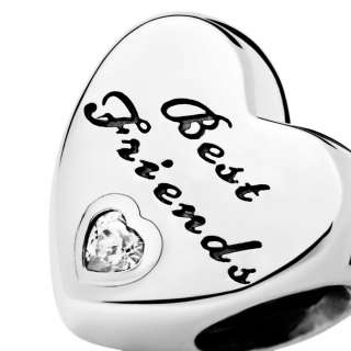 Talisman Cele mai bune prietene, din argint 925, cu zirconiu cubic transparent