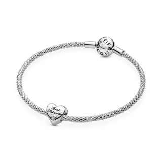 Talisman Cele mai bune prietene, din argint 925, cu zirconiu cubic transparent