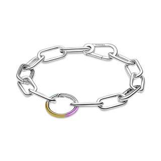 Conector rotund de stil Pandora ME cu efect de tip tie-dye