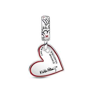 Talisman de tip pandantiv cu inimă Oameni Keith Haring™ x Pandora