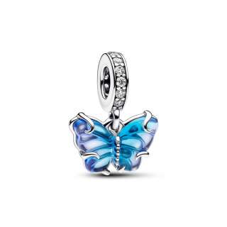 Шарм-подвеска «Синяя бабочка из муранского стекла» 