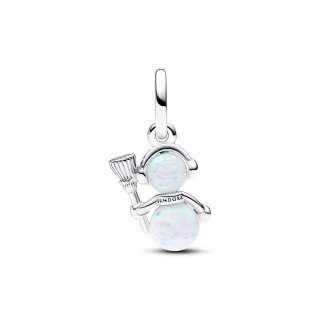 Talisman opalescent în formă de Om de Zăpadă