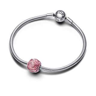 Pandantiv „Trandafir roz înflorit” 