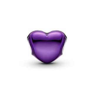 Talisman Inimă Violet Metalic 