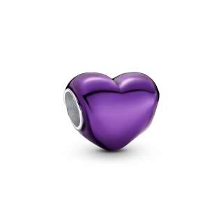 Talisman Inimă Violet Metalic 