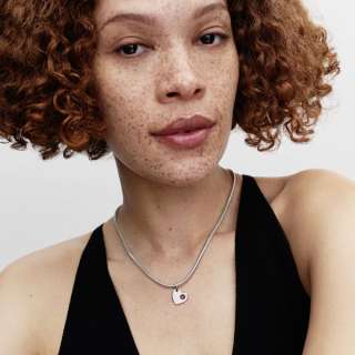 Подвеска-сердце для гравировки с красным камнем — Июль 