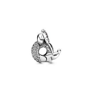 Talisman cu fixare ușoară tip pavé Funda roz a lui Minnie Mouse de la Disney