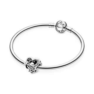 Talisman cu inimioară în stil infinity Love You Mum