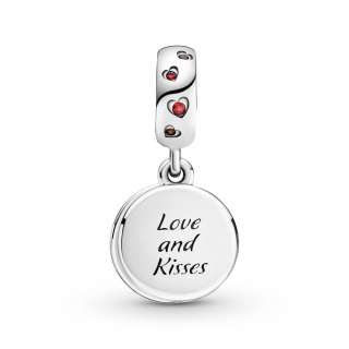 Talisman de tip pandantiv Disney Mickey Mouse & Minnie Mouse - Love and Kisses (Iubire și săruturi)