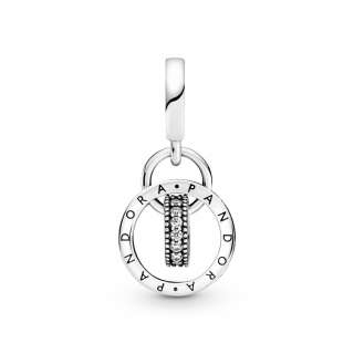 Talisman de tip pandantiv cu cercuri cu logo-ul Pandora