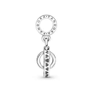 Talisman de tip pandantiv cu cercuri cu logo-ul Pandora