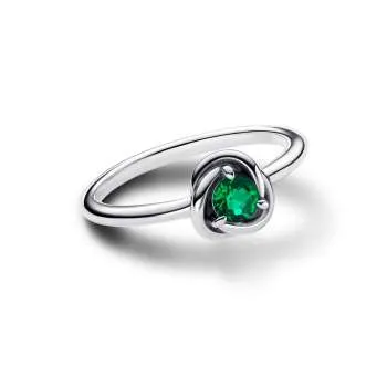 Перстень «Круг вечности» с камнем для рожденных в мае 