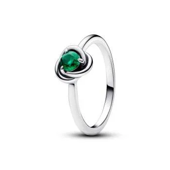 Перстень «Круг вечности» с камнем для рожденных в мае 