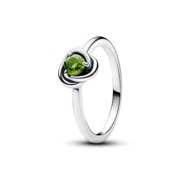Перстень «Круг вечности» с камнем для рожденных в августе 