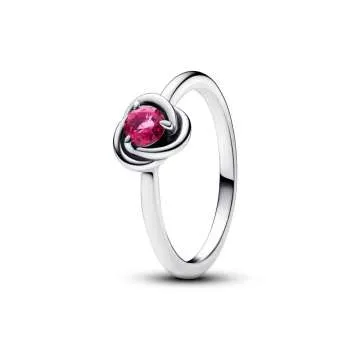 Розовое кольцо «Круг бесконечности» 