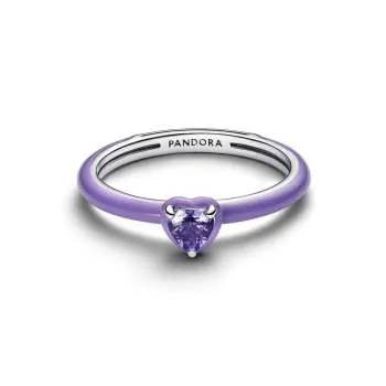 Inel inimă Chakra mov 