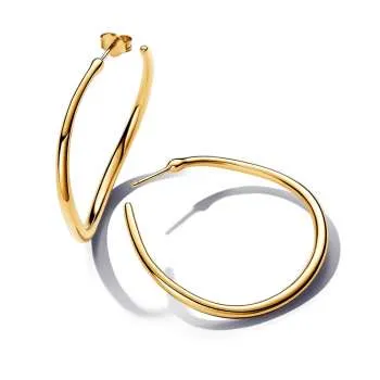 Cercei-hoops deschiși de 42 mm în formă organică 