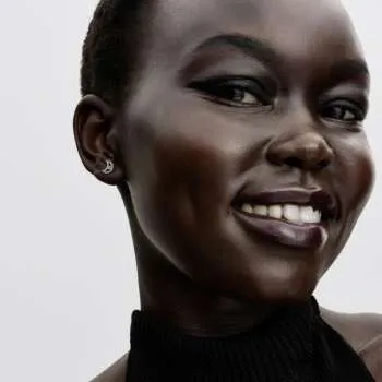 Серьги-гвоздики «Сияющая луна» 