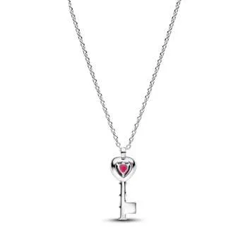 Colier rafinat cu cheie cu inimă 