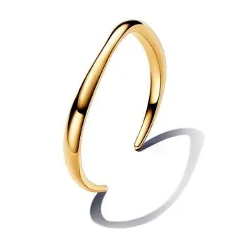 Brățară bangle deschisă în formă organică 