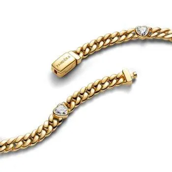 Brățară lanț cubanez cu inimă 