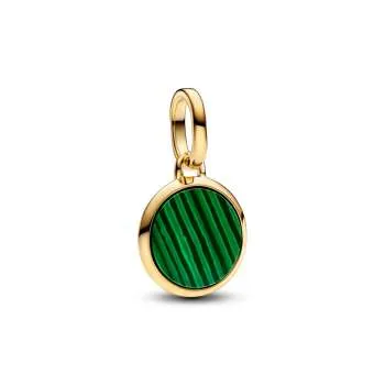 Medalion mic verde care poate fi gravat 