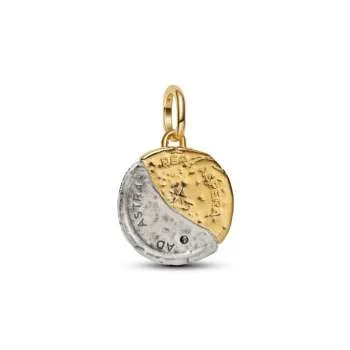 Talisman de tip medalion cu soare și lună 