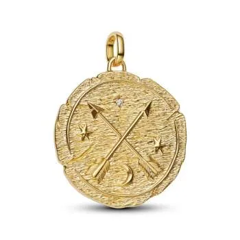 Talisman de tip medalion supradimensionat cu săgeți încrucișate 