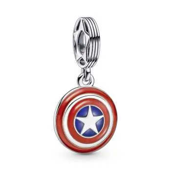 Talisman de tip pandantiv cu scutul lui Captain America din The Avengers de la Marvel 