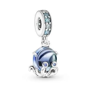 Talisman de tip pandantiv Caracatiță drăgălașă din sticlă de Murano 