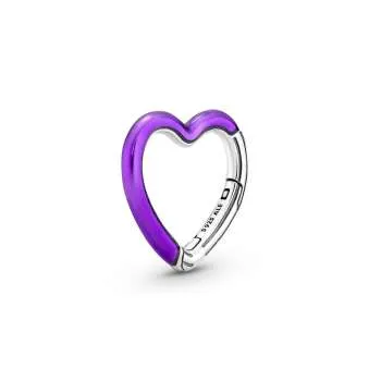 Ярко-фиолетовый коннектор в форме сердца из коллекции Pandora ME 