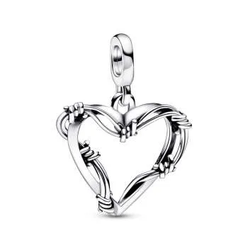Медальон «Сердце в проволоке» Pandora ME 