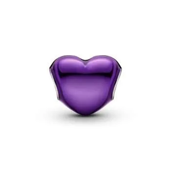 Talisman Inimă Violet Metalic 