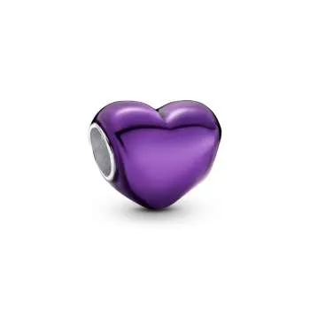 Talisman Inimă Violet Metalic 