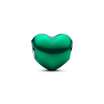 Talisman Inimă Verde Metalică 