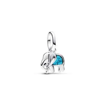 Mini pandantiv suspendat Elefant turcoaz 