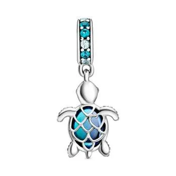 Talisman de tip pandantiv în formă de broască țestoasă de mare din sticlă de Murano 