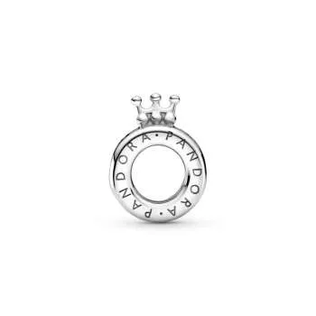 Talisman O cu coroană și logo-ul Pandora 